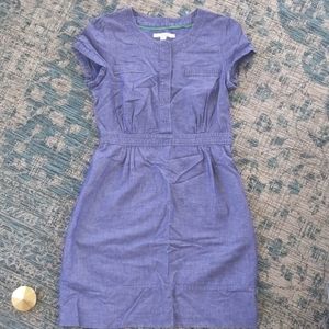 Boden 6 Cotton Linen Chambray Dress Excellent